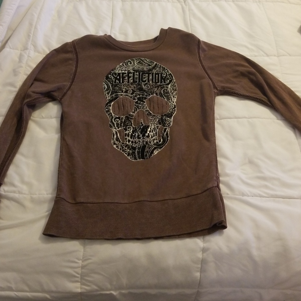 Skull affliction sweatshirt